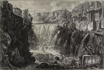 View of the Grand Cascade at Tivoli by Giovanni Battista Piranesi
